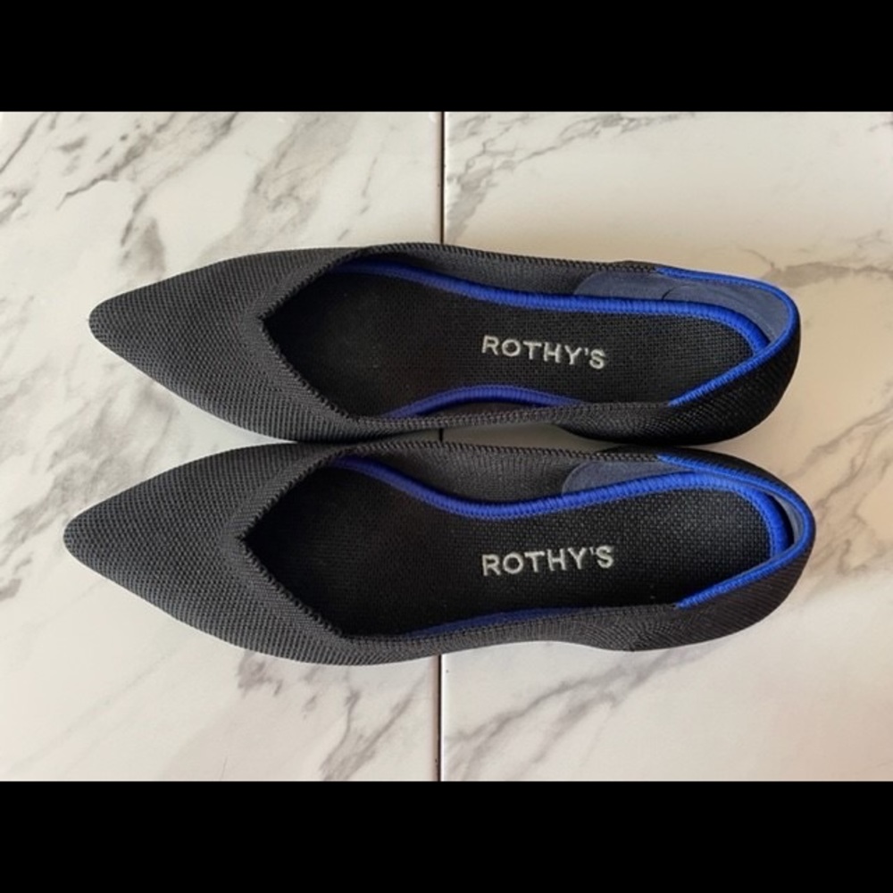 EUC Rothy’s “The Point” in Black.